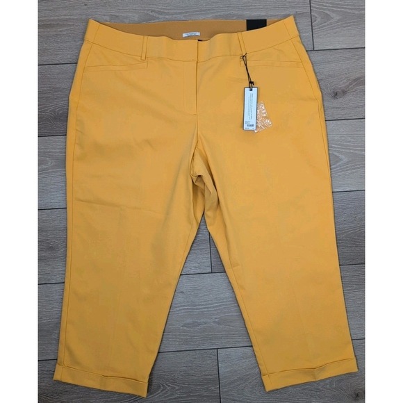 Lane Bryant Pants - Lane Bryant Women's The Lena Moderately Curvy Fit Crop Pants Yellow Size 20 NWT